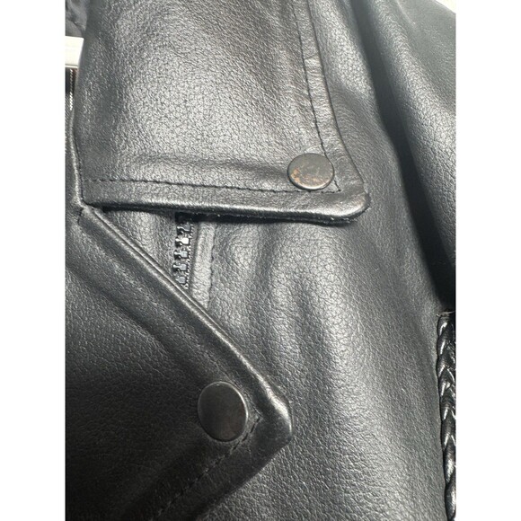 Milwaukee Black Leather Women's L Motorcycle Pocket Jacket With Zip Out Lining - Picture 9 of 16